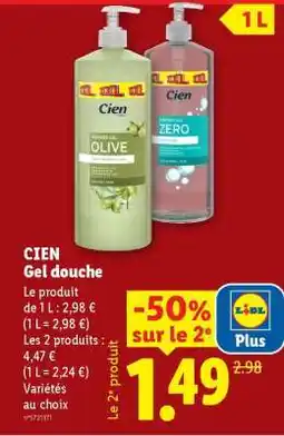 Lidl CIEN Gel douche offre