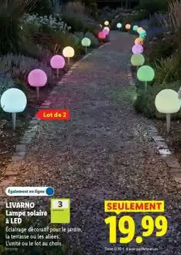 Lidl LIVARNO Lampe solaire à LED offre