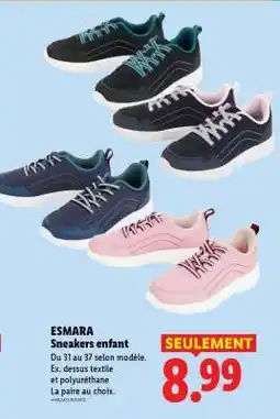 Lidl ESMARA Sneakers enfant offre