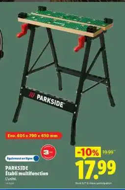Lidl PARKSIDE Établi multifonction offre
