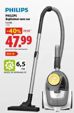 Lidl Philips Aspirateur sans sac offre