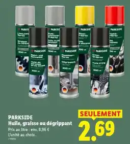 Lidl PARKSIDE Huile, graisse ou dégrippant offre