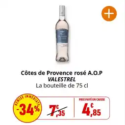 Coccinelle Express VALESTREL Côtes de Provence rosé A.O.P offre