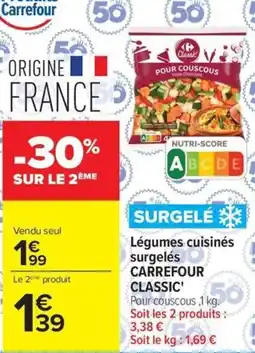 Carrefour Légumes cuisinés surgelés carrefour classic' offre