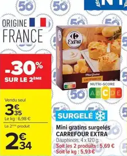 Carrefour Mini gratins surgelés carrefour extra offre