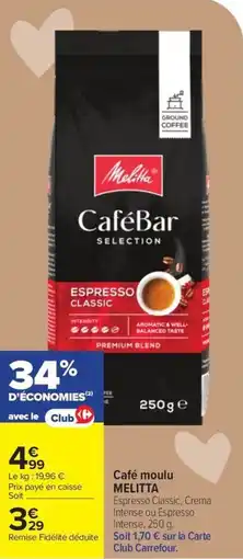 Carrefour Café moulu melitta offre