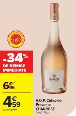 Carrefour A.o.p. côtes-de-provence chanrose offre