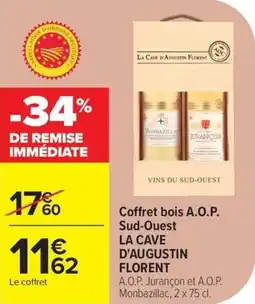Carrefour Coffret bois a.o.p. sud-ouest la cave d'augustin florent offre