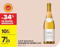 Carrefour A.o.p. saint-véran domaine du grand clos offre