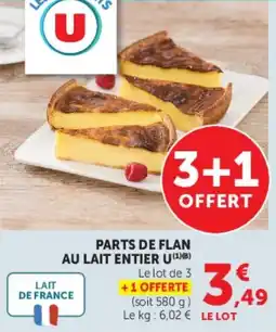 U Express Parts de flan au lait entier u offre