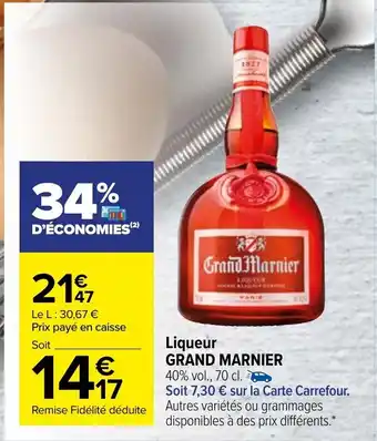 Carrefour Market Liqueur Grand Marnier offre