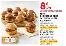 U Express Mini cheeseburgers ou duo cheese bacon offre
