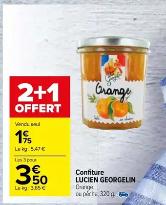 Carrefour Market Confiture Lucien Georgelin offre