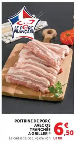 U Express Poitrine de porc avec os tranchée a griller offre