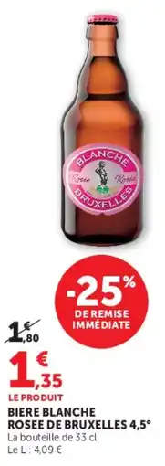 U Express Biere blanche rosee de bruxelles 4,5° offre