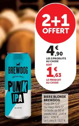U Express Biere blonde brewdog offre