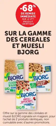 U Express Sur la gamme des cereales et muesli bjorg offre