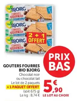 U Express Gouters fourres bio bjorg offre