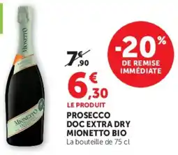 U Express Prosecco doc extra dry mionetto bio offre