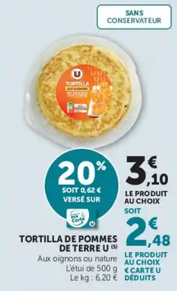 U Express Tortilla de pommes de terre u offre