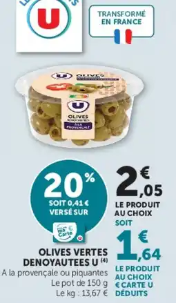 U Express Olives vertes denoyautees u offre