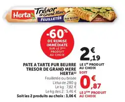 U Express Pate a tarte pur beurre tresor de grand mere herta offre
