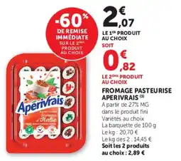 U Express Fromage pasteurise aperivrais offre