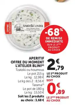U Express Aperitif offre du moment l'atelier blini offre