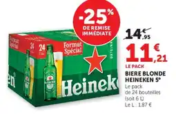 U Express Biere blonde heineken 5° offre