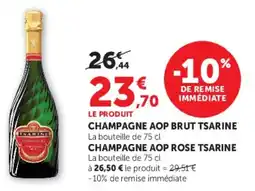 U Express Champagne aop brut tsarine offre