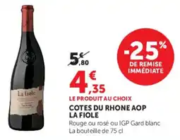 U Express Cotes du rhone aop la fiole offre