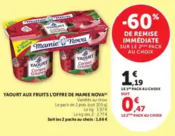U Express Yaourt aux fruits l'offre de mamie nova offre
