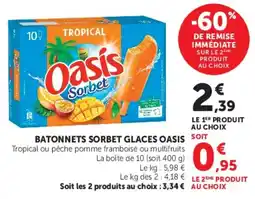 U Express Batonnets sorbet glaces oasis offre