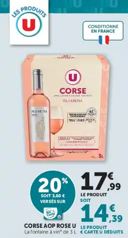 U Express Corse aop rose u offre