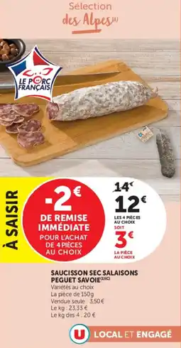 U Express Saucisson sec salaisons peguet savoie offre