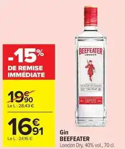 Carrefour Drive Beefeater - gin london dry offre