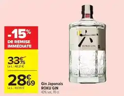 Carrefour Drive Gin japonais offre