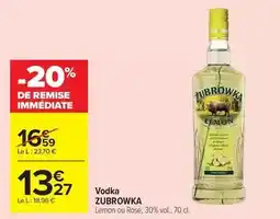 Carrefour Drive Zubrowka - vodka offre
