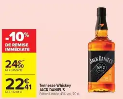 Carrefour Drive Jack daniel's - tennesse whiskey offre