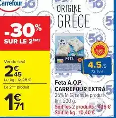 Carrefour Drive Carrefour - feta a.o.p. extra offre
