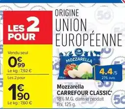 Carrefour Drive Carrefour - mozzarella offre