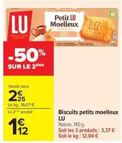 Carrefour Drive Lu - biscuits petits moelleux offre