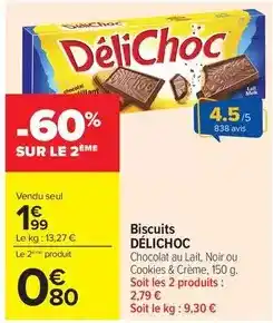 Carrefour Drive Délichoc - biscuits offre