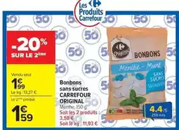 Carrefour Drive Carrefour - bonbons sans sucres offre