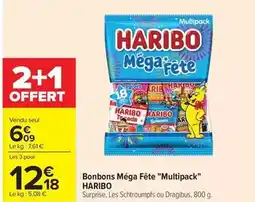 Carrefour Drive Haribo - bonbons méga fête multipack offre