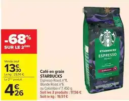 Carrefour Drive Starbucks - café en grain offre
