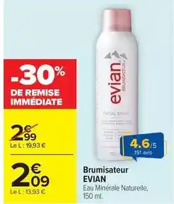 Carrefour Drive Evian - eau minerale naturelle offre