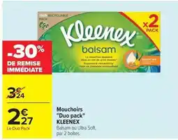 Carrefour Drive Kleenex - mouchoirs duo pack offre
