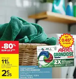 Carrefour Drive Ariel - lessive capsules pods grandiose offre