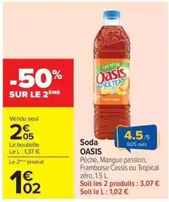 Carrefour Drive Oasis - soda offre